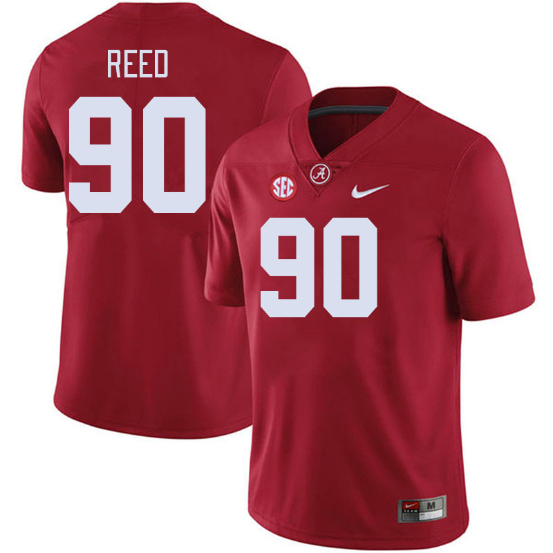 #90 Jarran Reed Alabama Crimson Tide Jerseys Football Stitched-Crimson